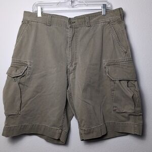 Vintage‎ Polo Ralph Lauren Cargo Shorts Men's 36 Olive Green Chino 90s Y2K Baggy
